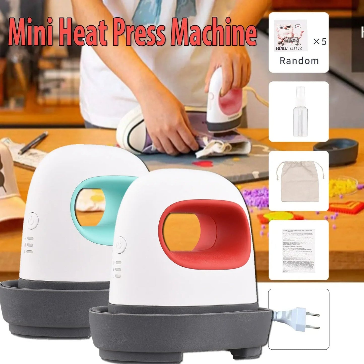 New Portable Mini Iron Heat Press Machine