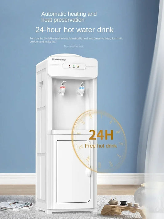 Vertical hot and cold water dispenser